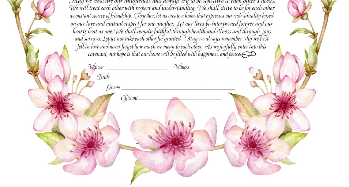 Printable Ketubah Personalization/text Fill-in Included - Etsy