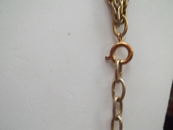 Very Pretty Vintage Gold plated Multi Chain with … - image 4