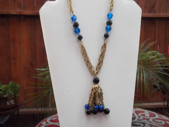 Very Pretty Vintage Gold plated Multi Chain with … - image 1