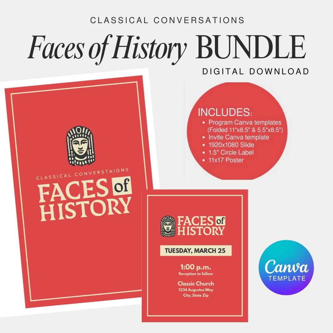 Classical Conversations Faces of History Program Bundle - Etsy