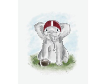 Alabama Elephant Nursery Print 8x10