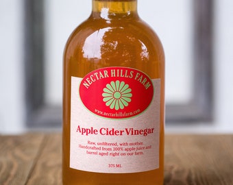 Artisanal raw and unfiltered Apple Cider Vinegar