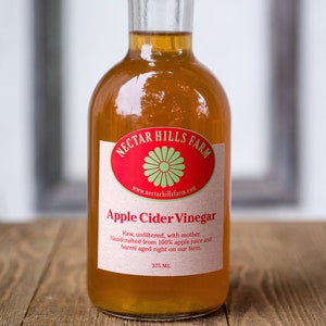 Artisanal raw and unfiltered Apple Cider Vinegar