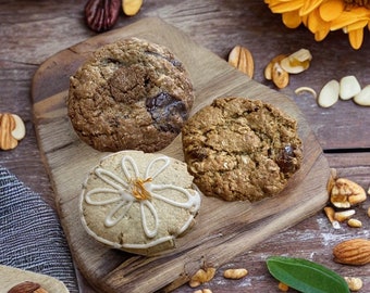 Most Delicious Organic Cookies, Lemon sage, Chocolate Walnut, Date oatmeal