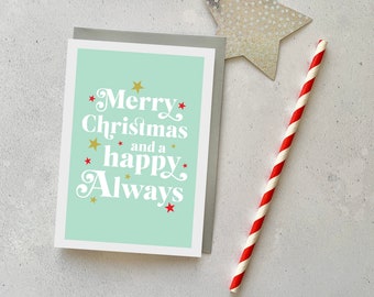 Merry Christmas card - Happy Christmas card - modern Christmas card - colourful christmas card - corporate christmas card