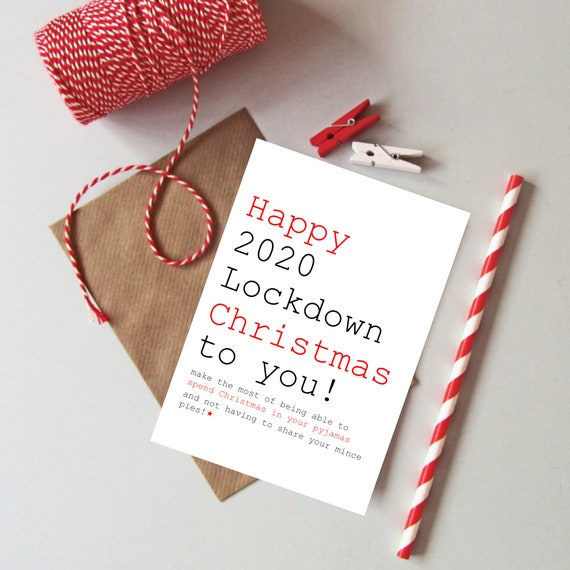 Lockdown Weihnachten 2020 Karte Lustige Lockdown Etsy