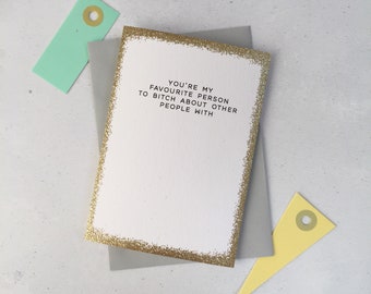 Friendship card - Favourite Friend Birthday Card - Funny Card for friend - Best friend card - funny friend card - Friendship quote