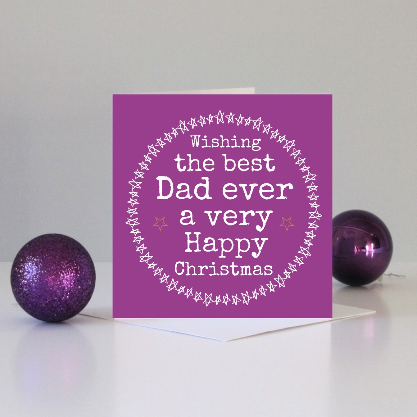 Handmade with love to daddy christmas card Dad Christmas card Christmas card for Dad Family Christmas | Etsy