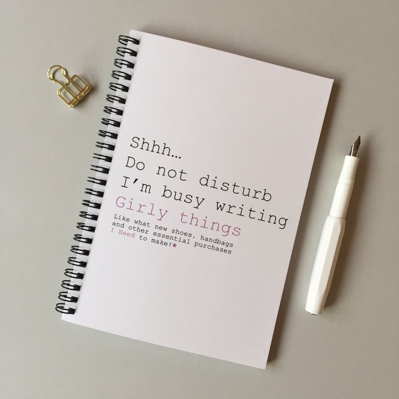 Girls Notebook Fun Notebook for Girls Girls Deskpad Girly Gift Idea