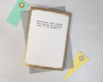 Funny quote card - Shopaholic card - Funny female card - Funny card for friend - Funny Birthday card - Friendship card - Card for bestie