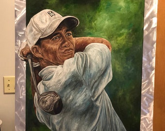 Tiger Woods Original Painting and Glicee Prints