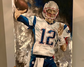 Tom Brady "Chasing Greatness"  Original Painting and Glicee Prints