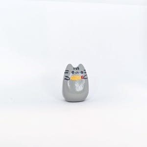 Pusheen the Cat Fat Gray Shrimp Tempura Crispy Food Figure Figurine Chibi Kawaii Terrarium Decor