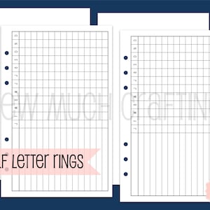 Printed Half Letter Size Monthly Task Trackers