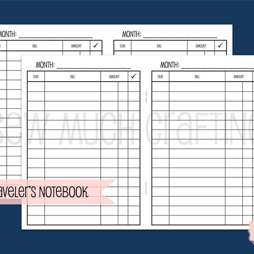 Traveler's Notebook B6 Size LINED Week on Two Pages WITH Etsy