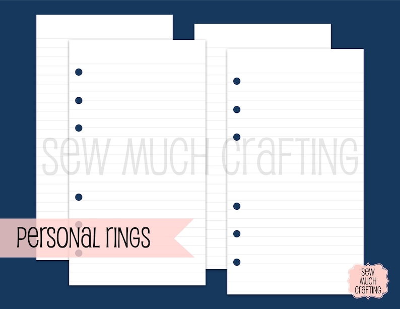 Printed Personal Size Lined Paper image 1