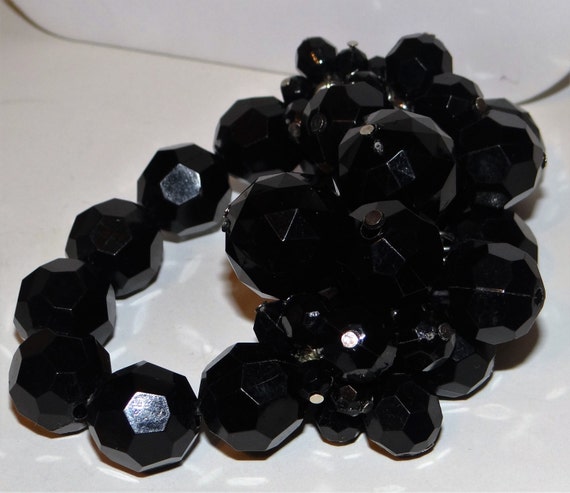 Hand made stretch black bead bracelet - image 2