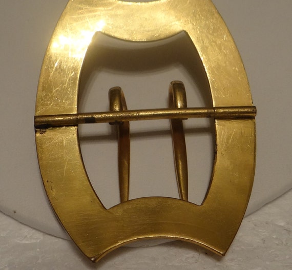 Belt Buckle Brass with Hand carved design - image 2