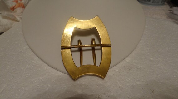Belt Buckle Brass with Hand carved design - image 3