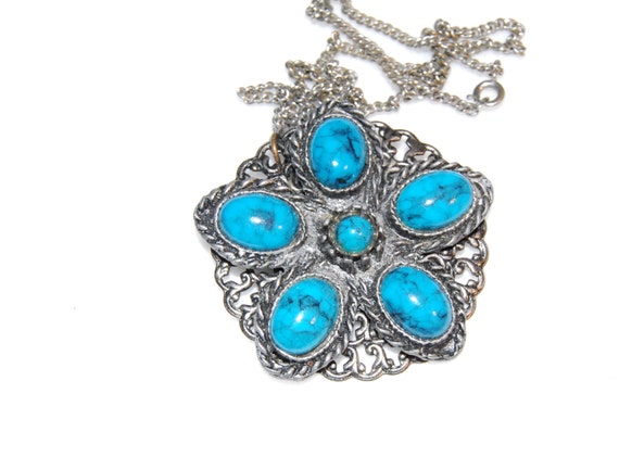 Turquoise Vintage Necklace - image 2