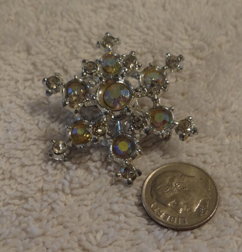 Vintage Snow Flake AB Rhinestones - Etsy
