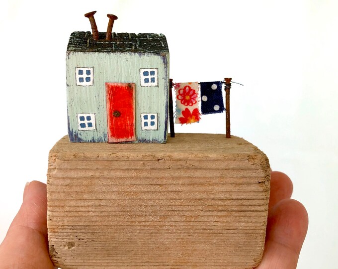 Little House Ornament Made From Driftwood and Recycled Wood - Etsy