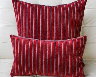 Rockefeller Lava Red Velvet 20x20 Throw Pillow (Insert Included)