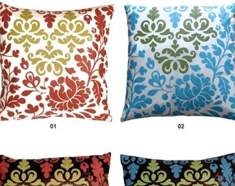 Bohemian Damask 18x18 Throw Pillow  (Insert Included)
