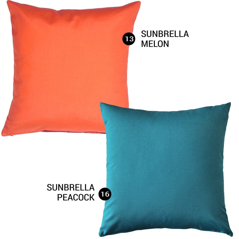Sunbrella Outdoor 20x20 Pillows insert Included Etsy