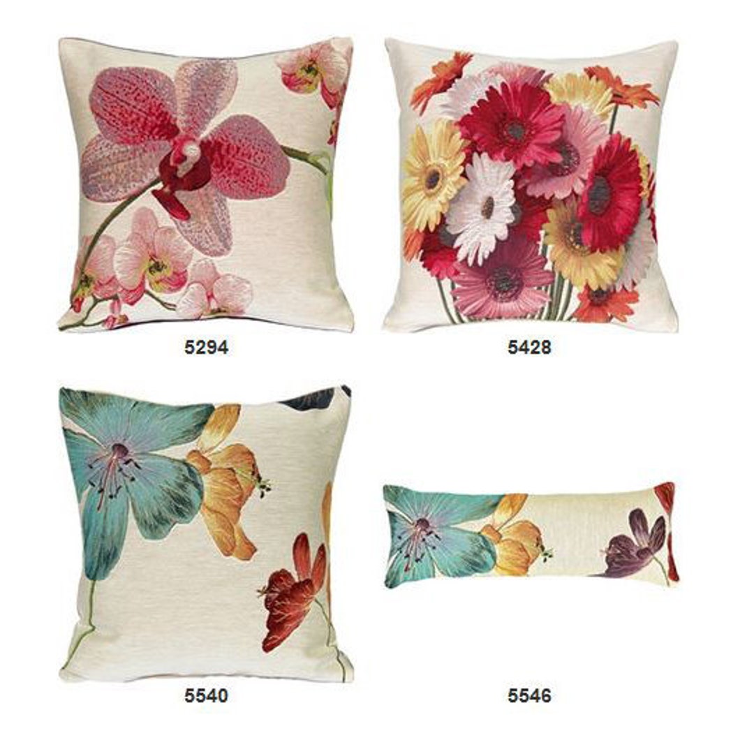 Floral Tapestry Throw Pillows 19x19 Insert Included Etsy.de