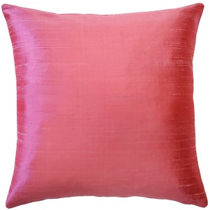 Sankara Silk 16x16 Throw Pillow Choose your Insert 18 Rose Blush