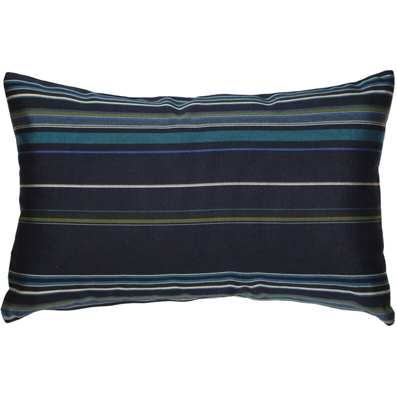 Sunbrella Striped Outdoor Pillows 11x19 insert Included Etsy