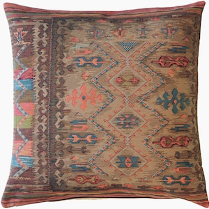 Kilim Hearth 19x19 Tapestry Throw Pillow (Insert Included)