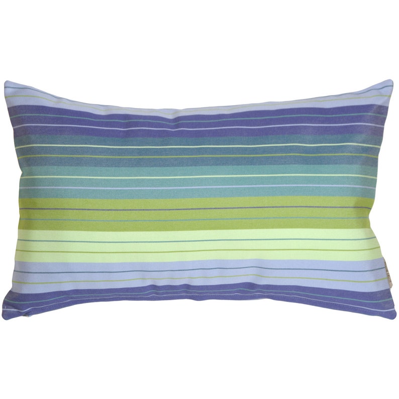 Sunbrella Striped Outdoor Pillows 11x19 insert Included Etsy