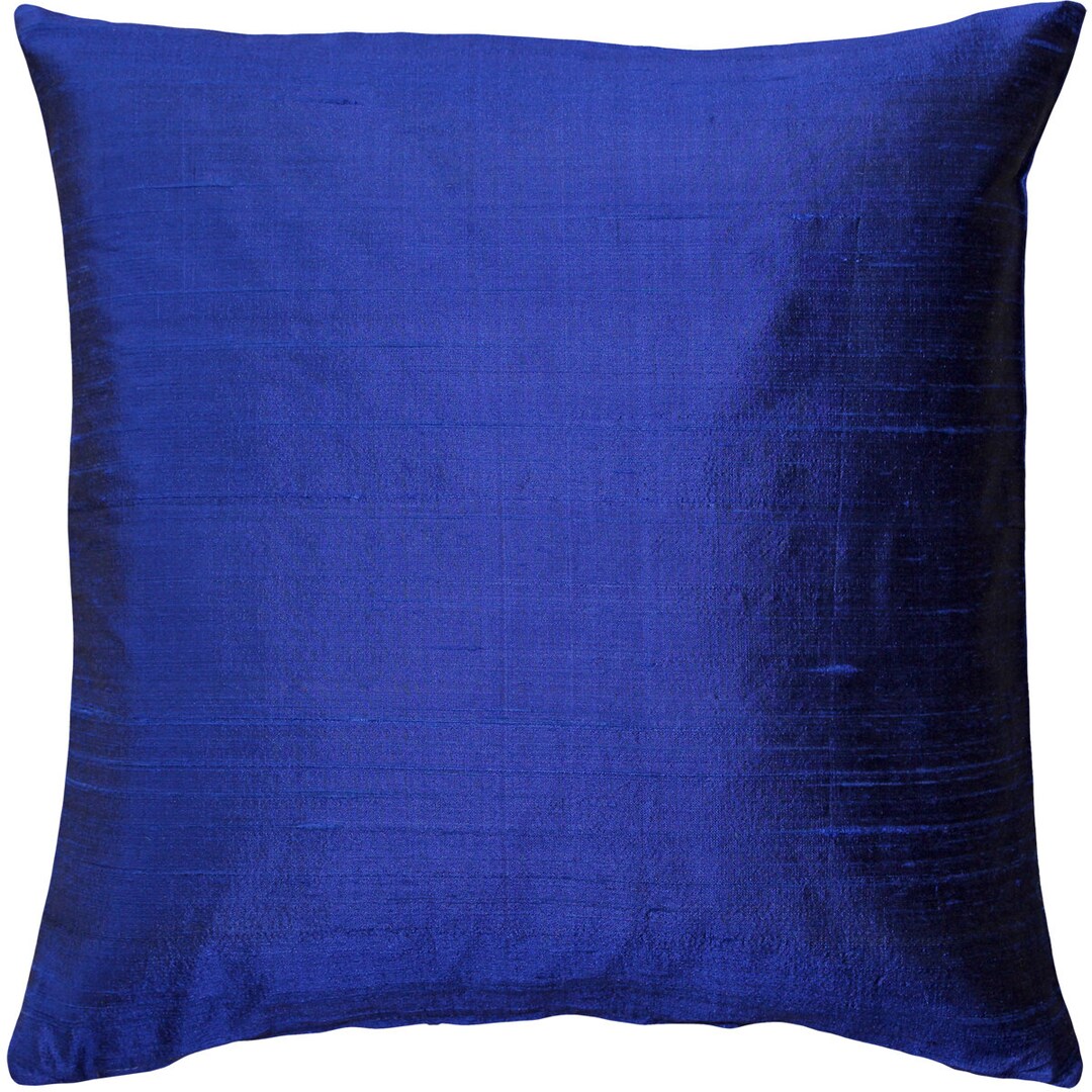 Sankara Ink Blue Silk 16x16 Throw Pillow choose Your Insert Etsy