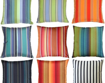 Sunbrella Outdoor 20x20 Striped Pillow (Choose your insert)