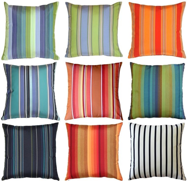 Pillow Decor 20x20 Sunbrella Striped 