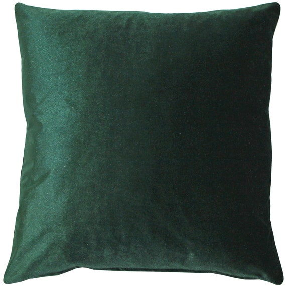 Pillow Decor Corona Hunter Green Velvet Pillow 16 In 19 Etsy