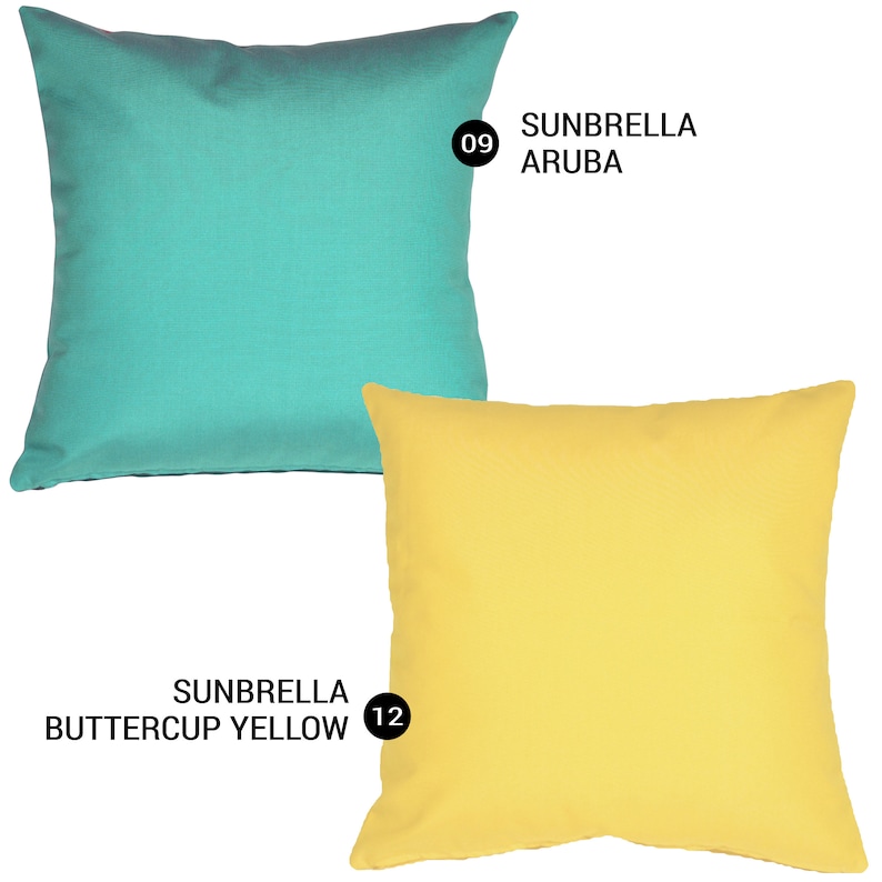 Sunbrella Outdoor 20x20 Pillows insert Included Etsy