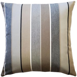 Sunbrella Milano Char Outdoor Throw Pillows 19x19/12x19 (Choose your insert)