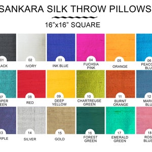 Sankara Silk 16x16 Throw Pillow Choose your Insert image 1