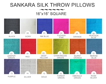 Sankara Silk 16x16 Throw Pillow (Choose your Insert)