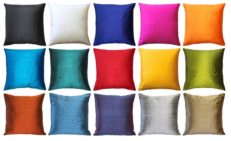 Pillow Decor Sankara Burnt Orange Silk Throw Pillow 16x16 ...