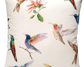 Monteverde Hummingbird Throw Pillow 21x21 (Insert Included)