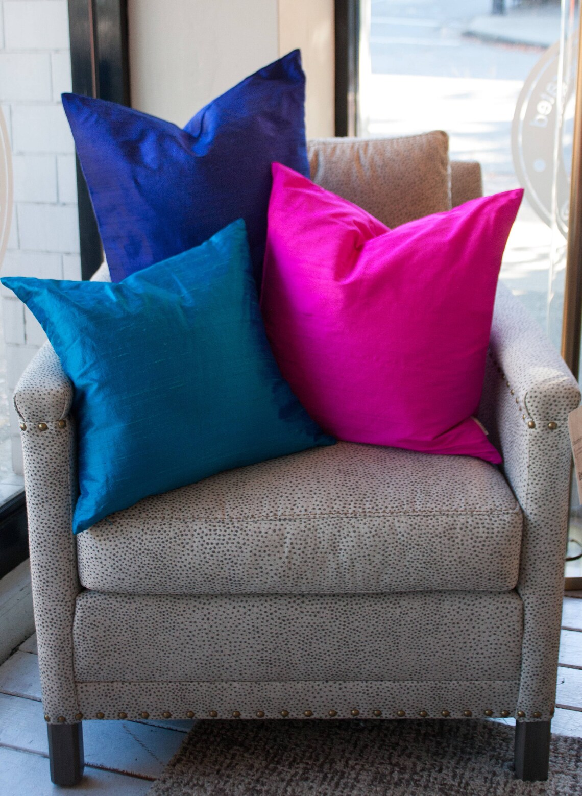 Sankara Peacock Blue Silk 16x16 Throw Pillow insert Included Etsy