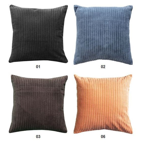 Pillow Decor Cotton Corduroy Throw Pillow 16x16 Etsy