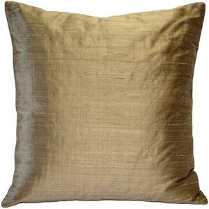 Sankara Silk 16x16 Throw Pillow Choose your Insert 15 Gold