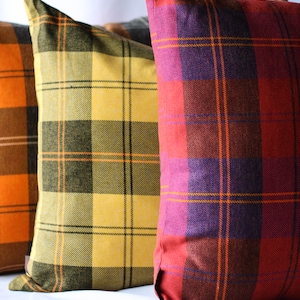 Contemporary Plaid 20x20 Throw Pillow (Insert Included)