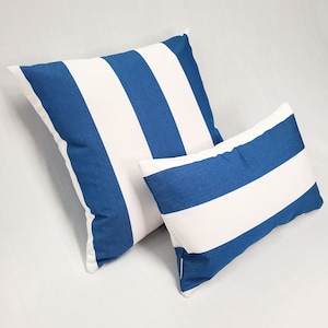 Sunbrella Cabana Regatta Stripes Outdoor Pillow 19x19/12x19
