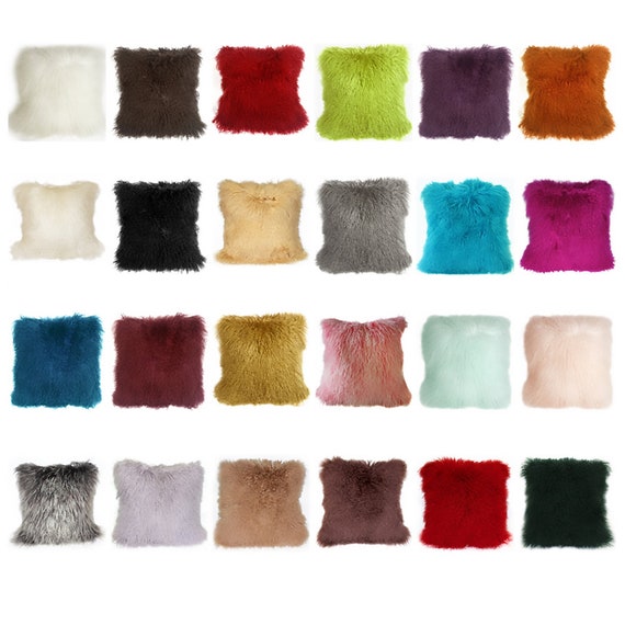 mongolian lambswool pillow